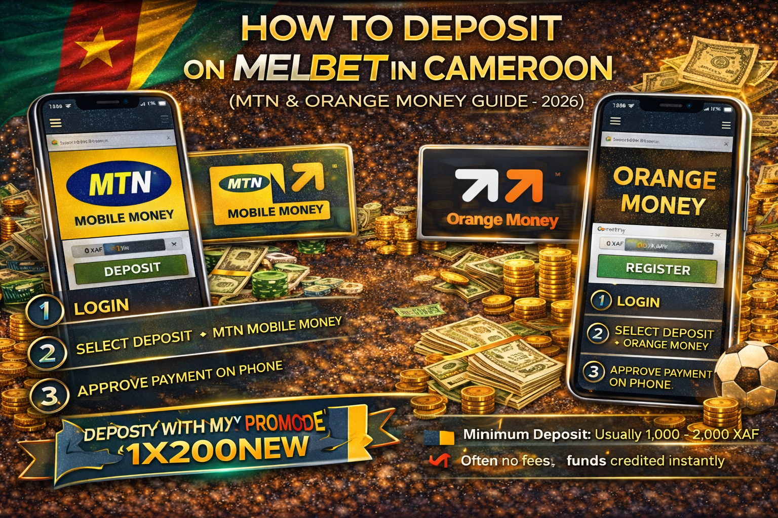 How to deposit on Melbet in Cameroon using MTN Mobile Money and Orange Money step by step guide 2026