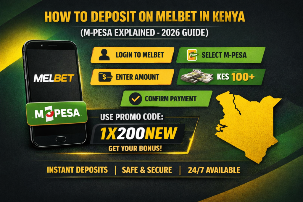 How to deposit on Melbet in Kenya using M-Pesa step by step guide 2026 with promo code 1X200NEW