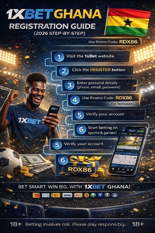 1xbet ghana registration step by step guide