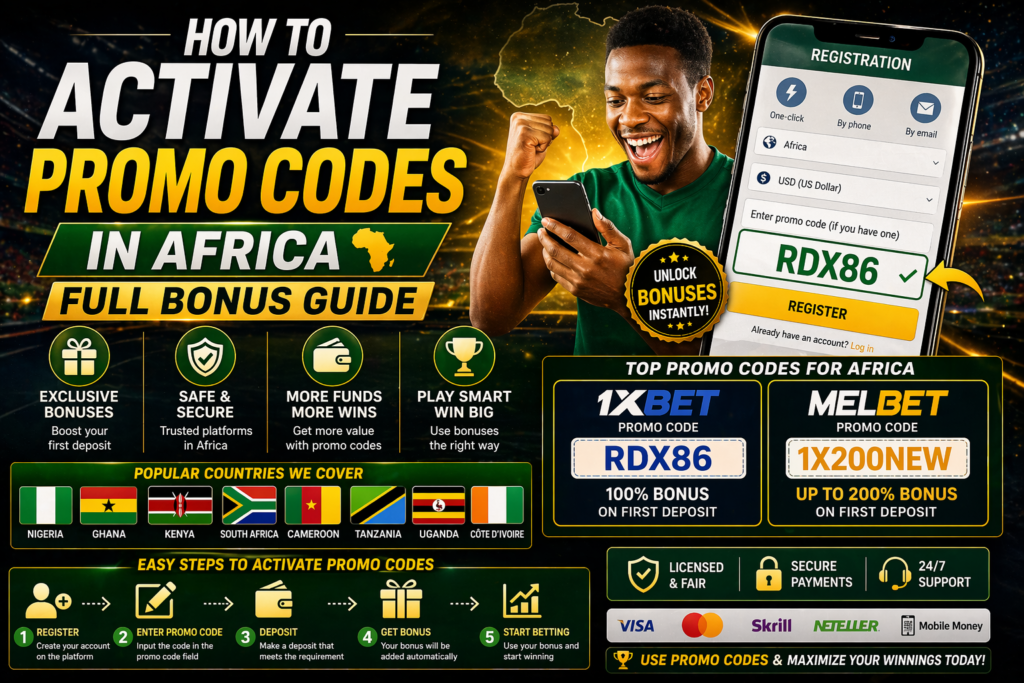 Betting registration page showing promo code field