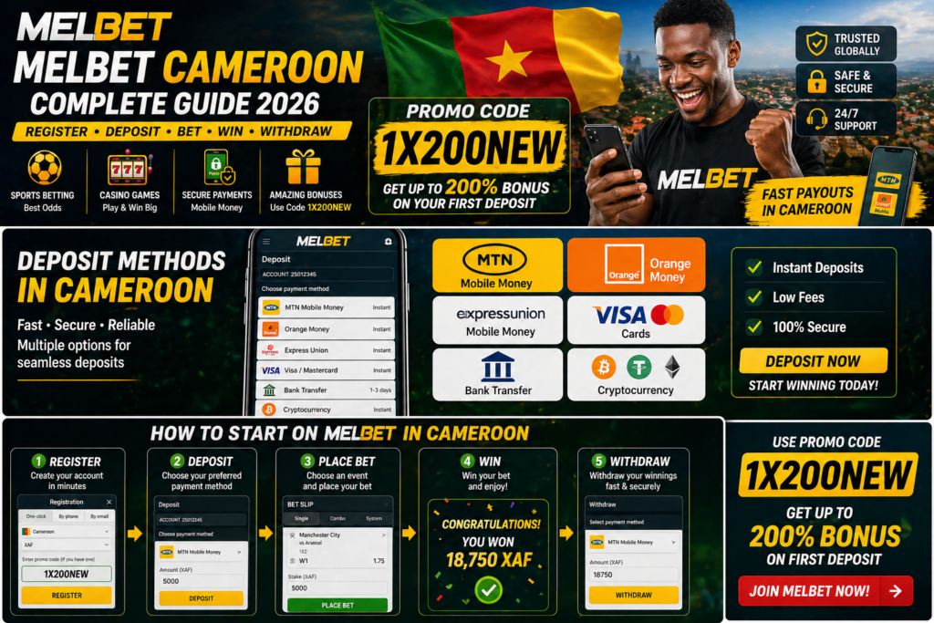 Melbet deposit guide in Cameroon